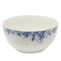 Clayre & Eef Bol à soupe 500 ml Bleu Porcelaine Rond Fleurs