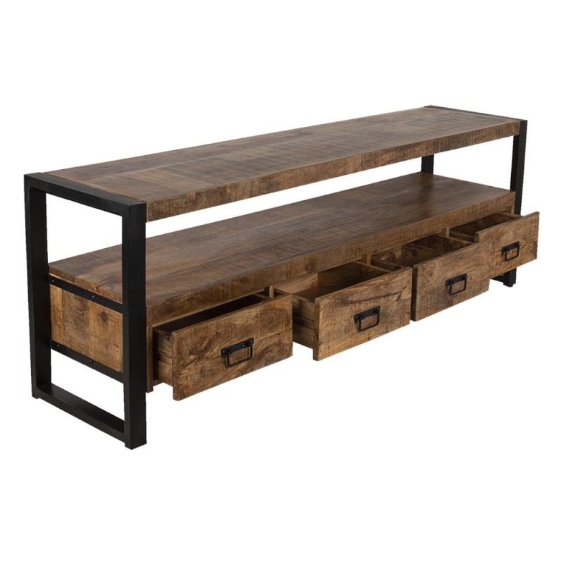 Clayre & Eef TV Cabinet 180x40x60 cm Brown Wood