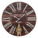 Clayre & Eef Wall Clock 58x4 cm Brown MDF Round