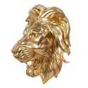 Clayre & Eef Wall Decoration Lion 48x24x42 cm Gold colored Polyresin