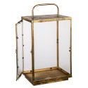 Clayre & Eef Laterne 2er Set Kupferfarbig Metall Glas