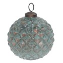 Clayre & Eef Christmas Bauble Ø 10 cm Green Glass