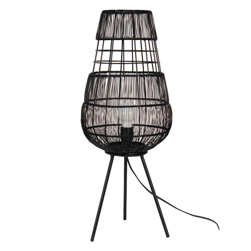 Clayre & Eef Table Lamp Ø 20*59 cm Black
