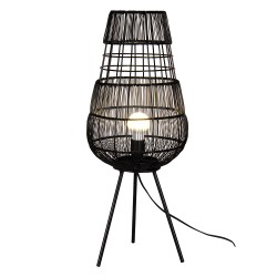 Clayre & Eef Table Lamp Ø 20*59 cm Black