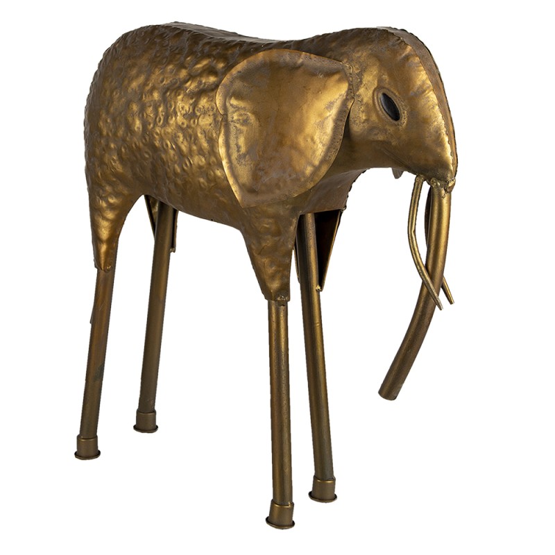 Clayre & Eef Statuetta Elefante 50x16x50 cm Color rame Metallo