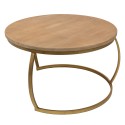 Clayre & Eef Side Table Ø 62x37 cm Brown Iron Wood