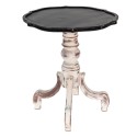Clayre & Eef Side Table Ø 66x75 cm Black White Wood Round