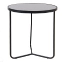 Clayre & Eef Side Table Ø 50x55 cm Black Aluminium Round