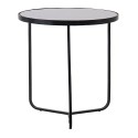 Clayre & Eef Side Table Ø 50x55 cm Black Aluminium Round
