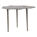 Clayre & Eef Table d'appoint 56x24x45 cm Gris Aluminium