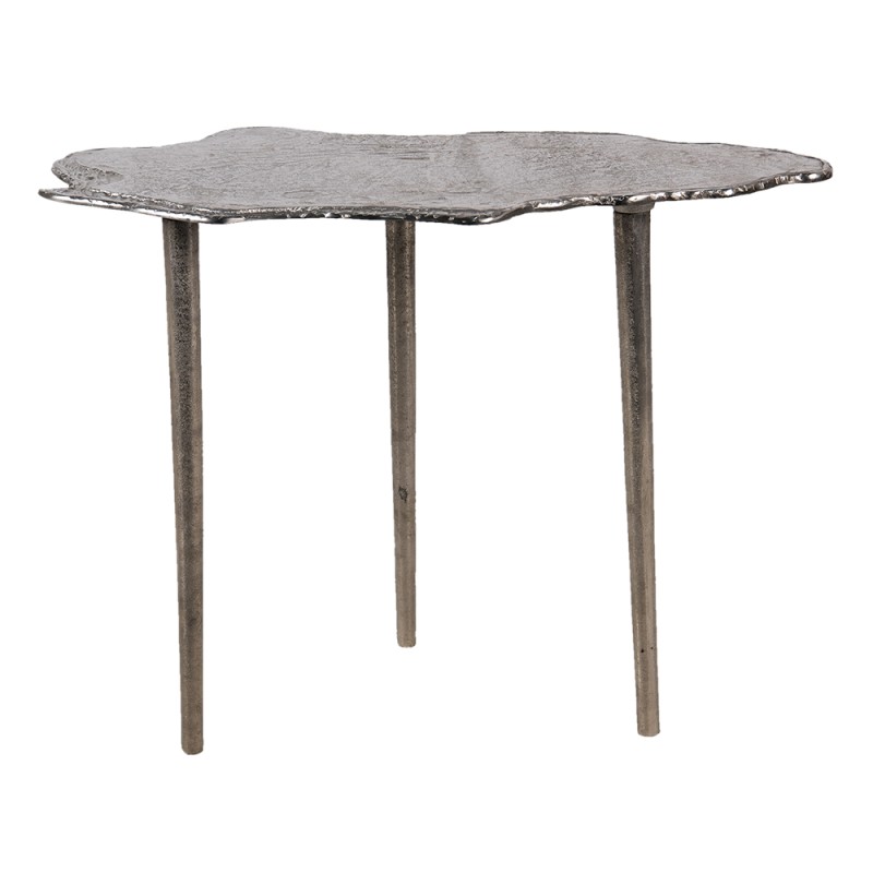 Clayre & Eef Table d'appoint 56x24x45 cm Gris Aluminium