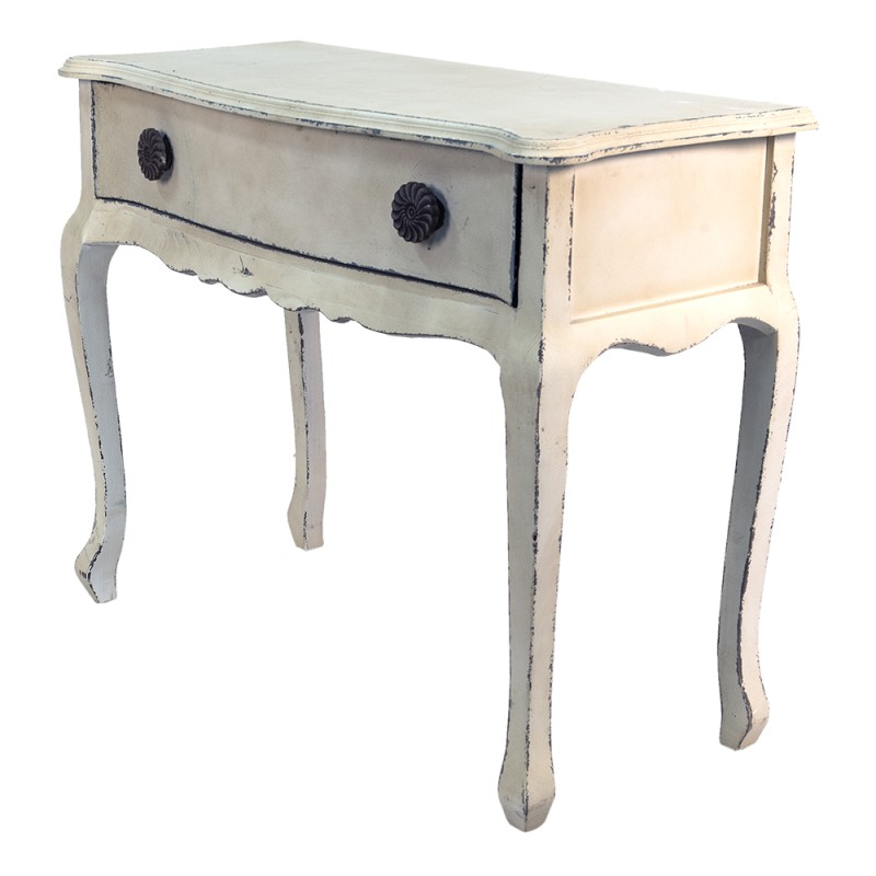 Clayre & Eef Side Table 102x44x83 cm White Wood Rectangle