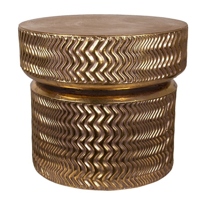 Clayre & Eef Side Table Ø 58x52 cm Gold colored Metal Round