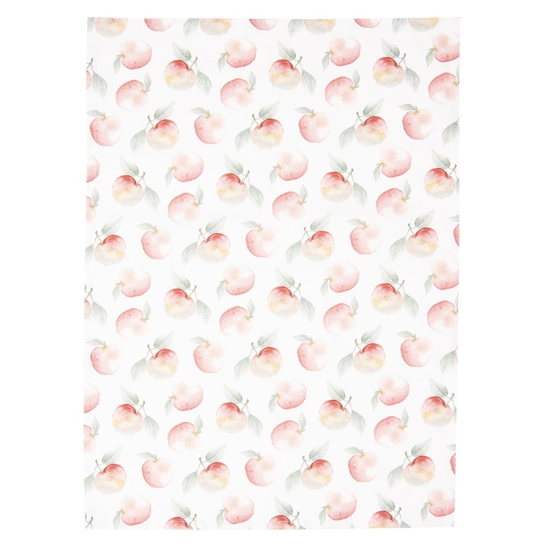 Clayre & Eef Tea Towel  50x70 cm Red White Cotton Apple