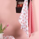 Clayre & Eef Tea Towel  50x70 cm Red White Cotton Apple