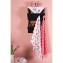 Clayre & Eef Tea Towel  50x70 cm Red White Cotton Apple