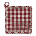 Clayre & Eef Pot Holder 20x20 cm Beige Red Cotton Square Deer