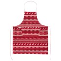 Clayre & Eef Grembiule da cucina 70x85 cm Rosso Beige  Cotone Natale
