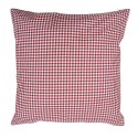 Clayre & Eef Kussenhoes  40x40 cm Rood Wit Katoen Vierkant Rozen