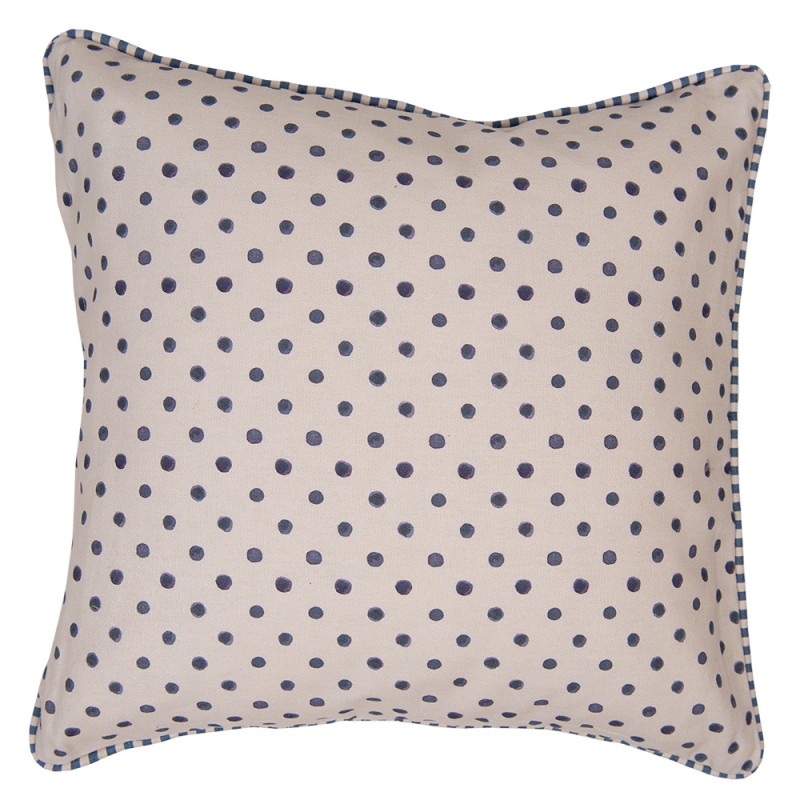 Clayre & Eef Housse de coussin 40x40 cm Beige Coton Myrtilles