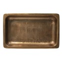 Clayre & Eef Side Table 53x54x62 cm Copper colored Aluminium Rectangle