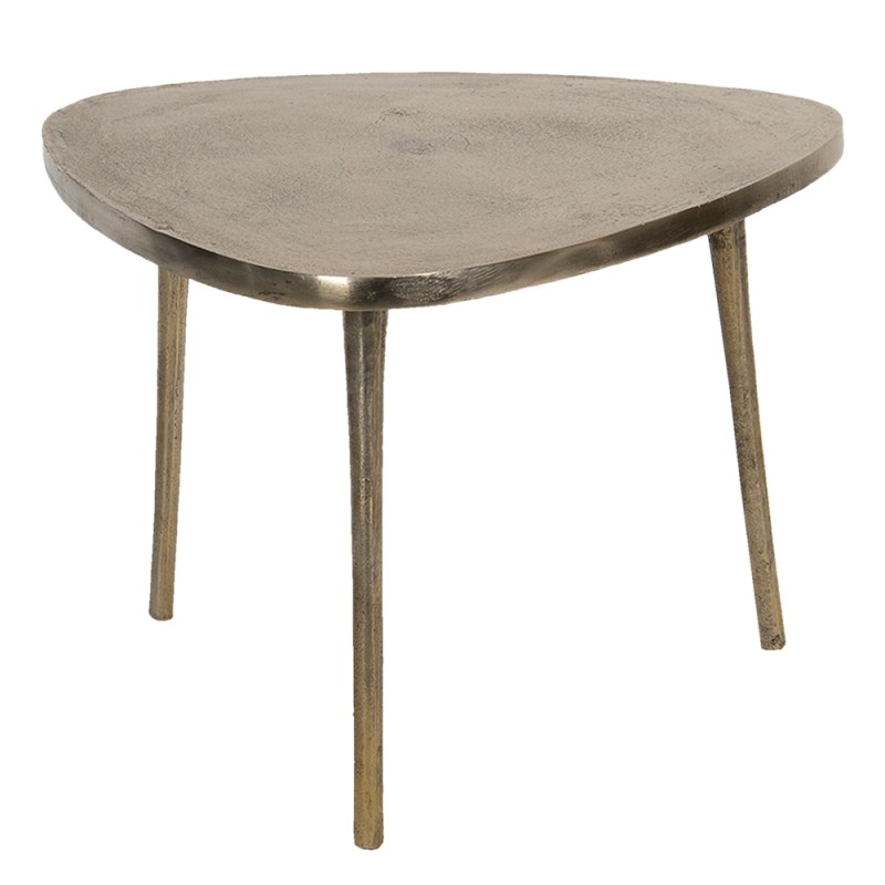 Clayre & Eef Coffee Table 69x69x47 cm Gold colored Aluminium Triangle