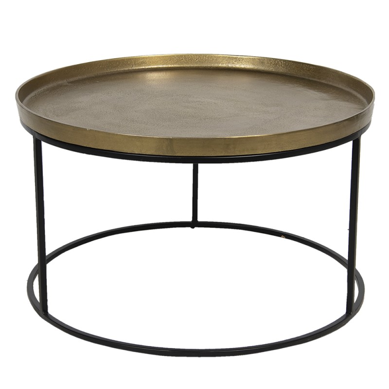 Clayre & Eef Coffee Table Ø 70x41 cm Brown Aluminium Round