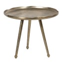 Clayre & Eef Side Table Ø 69x52 cm Gold colored Aluminium Round