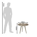 Clayre & Eef Side Table Ø 69x52 cm Gold colored Aluminium Round