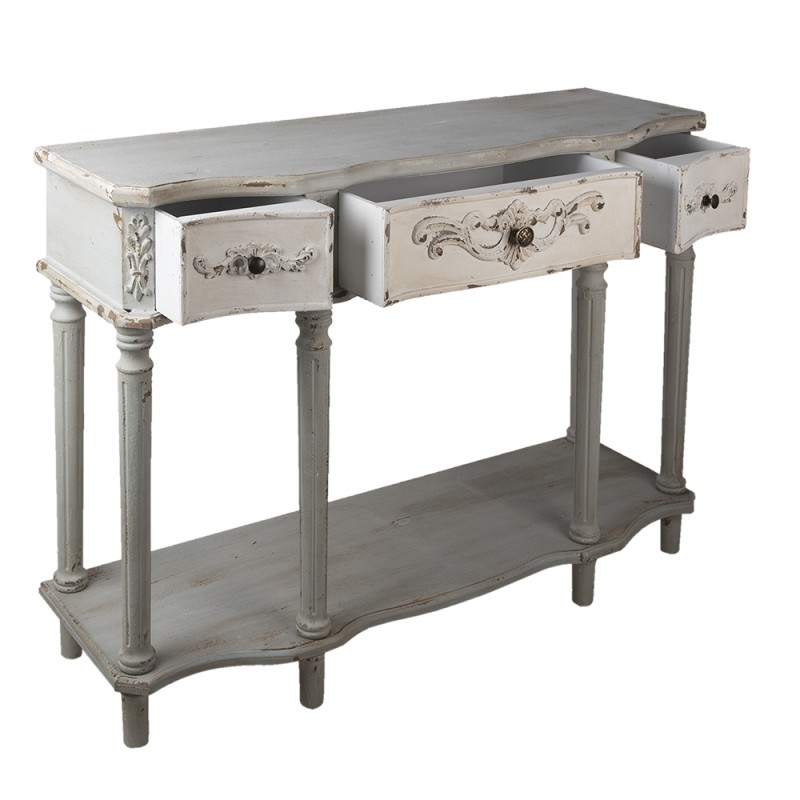 Clayre & Eef Side Table 120x38x85 cm Grey Wood