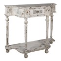 Clayre & Eef Sidetable  118x40x100 cm Wit Hout