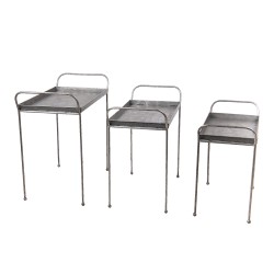 Side Table Set of 3 Grey...