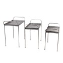 Clayre & Eef Side Table Set of 3 Grey Iron Rectangle