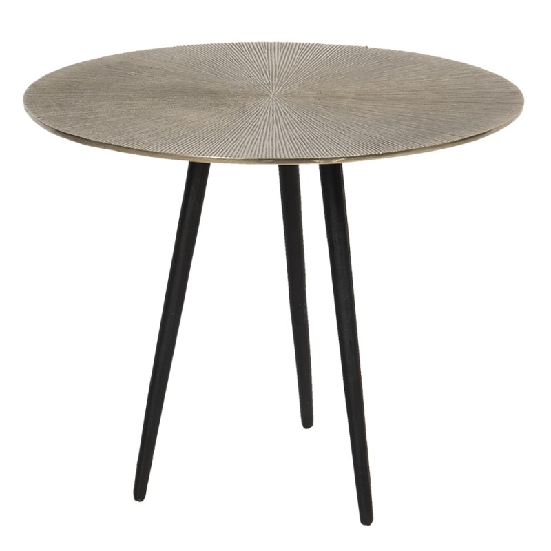 Clayre & Eef Side Table Ø 49x40 cm Gold colored Aluminium Round