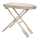 Clayre & Eef Side Table 70x39x64 cm White Wood
