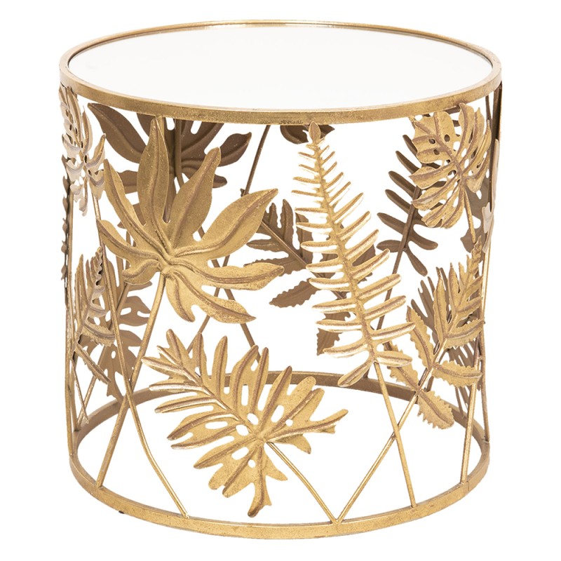 Clayre & Eef Side Table Ø 50x48 cm Gold colored Metal Rund