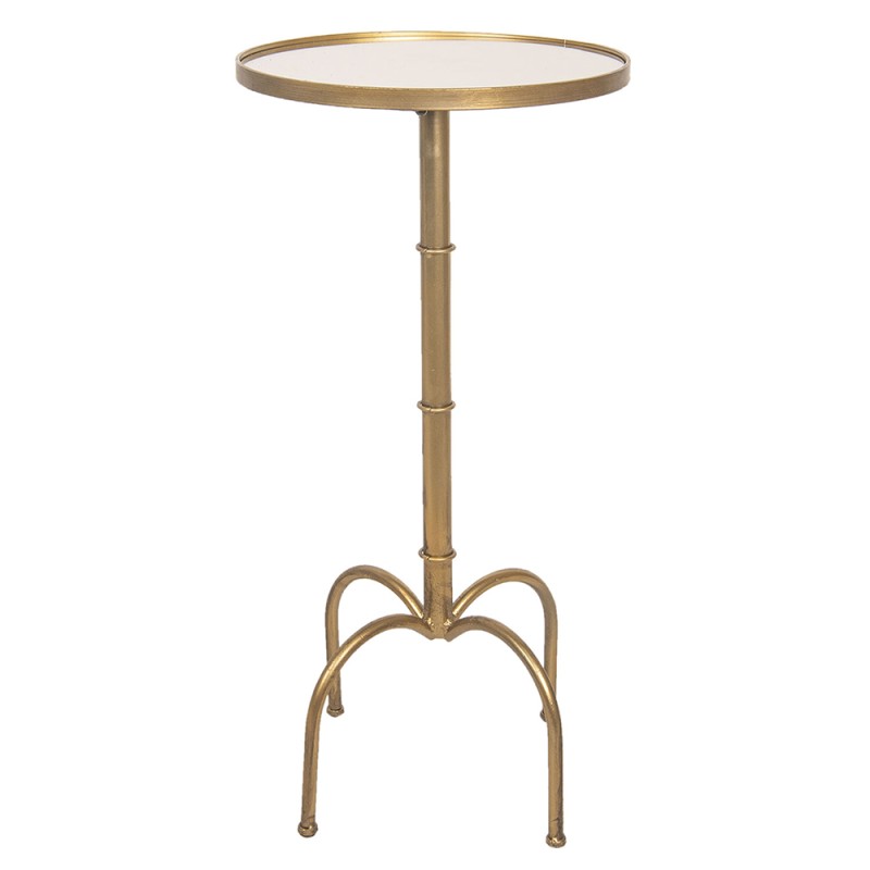 Clayre & Eef Side Table Ø 40x81 cm Gold colored Metal Round