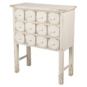 Clayre & Eef Commode 78x36x95 cm Blanc Bois Rectangle