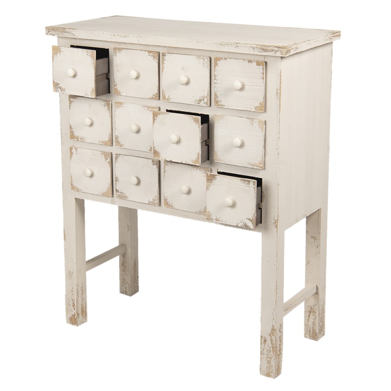 Clayre & Eef Commode 78x36x95 cm Blanc Bois Rectangle