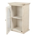 Clayre & Eef Wall Cabinet 56x36x85 cm White Wood Glass Rectangle