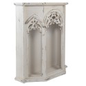 Clayre & Eef Wandkast  76x26x82 cm Wit Hout