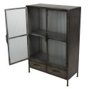 Clayre & Eef Display Cabinet 60x29x89 cm Brown Iron Rectangle