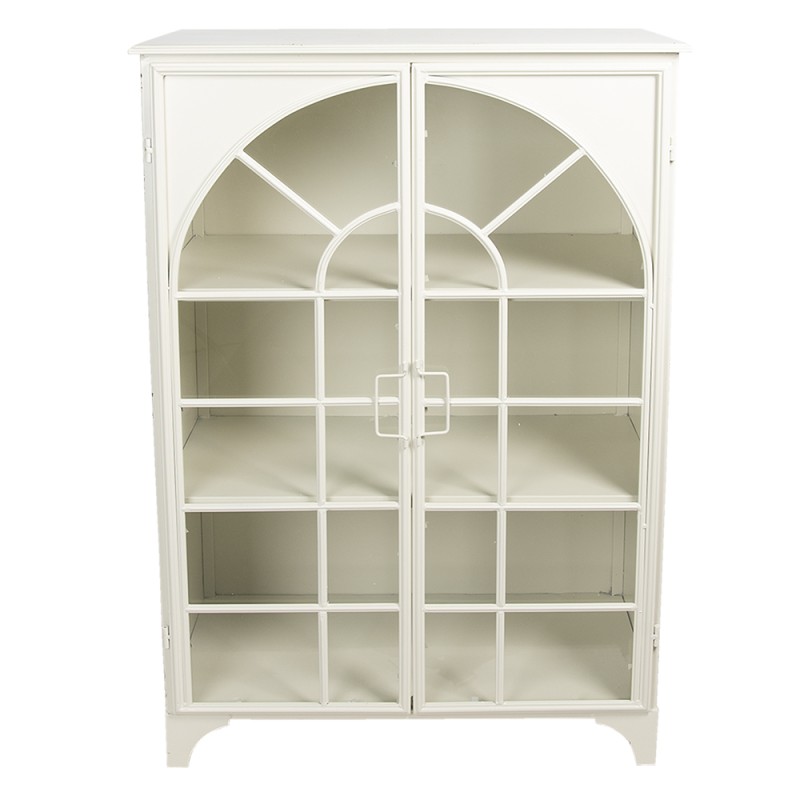 Clayre & Eef Display Cabinet 80x41x120 cm White Iron Rectangle