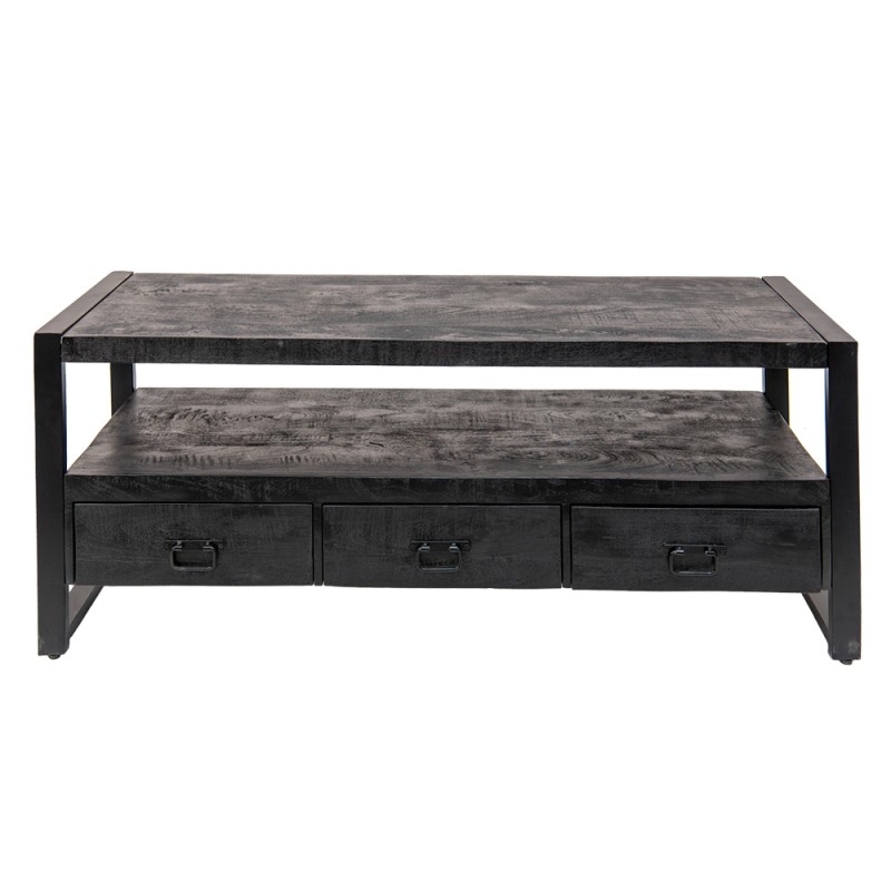 Clayre & Eef TV Cabinet 150x45x60 cm Black Wood