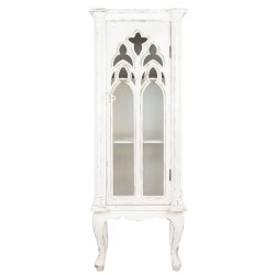 Clayre & Eef Bookcase 49*35*138 cm White Wood Glass