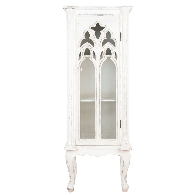 2Clayre & Eef Bookcase 49*35*138 cm White Wood Glass