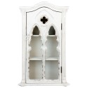 2Clayre & Eef Wall Cupboard 5H0272 49*22*79 cm White Wood Glass Rectangle