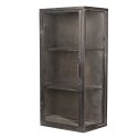 2Clayre & Eef Wall Cabinet 49x19x75 cm Brown Metal Glass