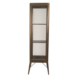Clayre & Eef Display Cabinet 46*37*170 cm Brown Iron Glass