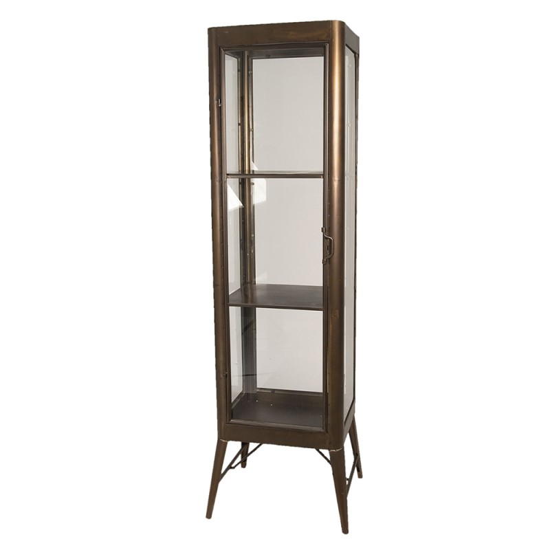 2Clayre & Eef Display Cabinet 46*37*170 cm Brown Iron Glass